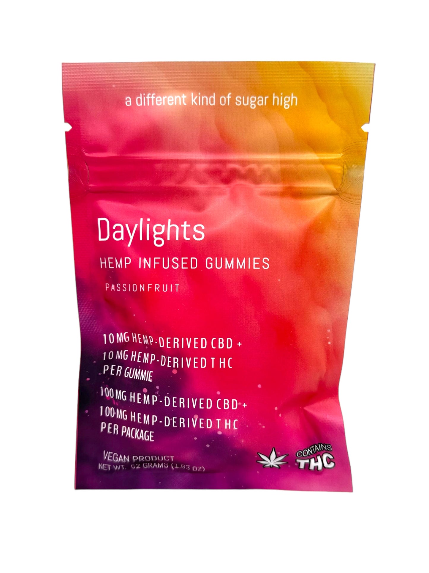 Daylights Hemp Infused Gummies - Passionfruit